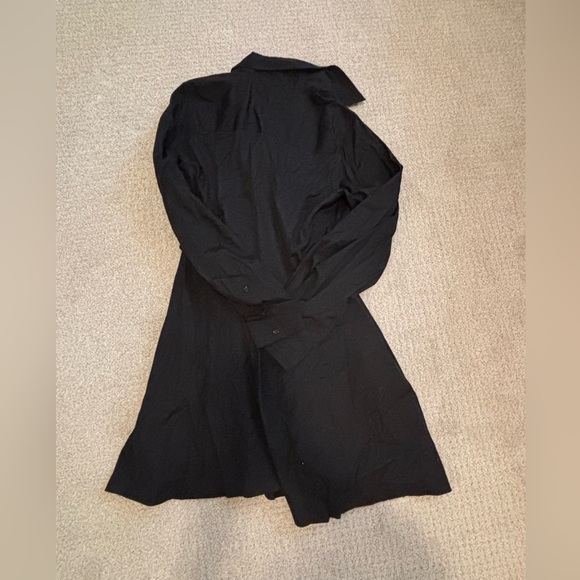 Madewell Seamed Long Sleeve Mini Shirtdress, Cotton Poplin - size 6 - Picture 5 of 5